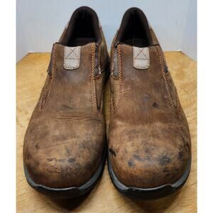 Red Wing Shoes 6705 SlipOn Brown Leather Non Slip Safety Toe 11.5 D